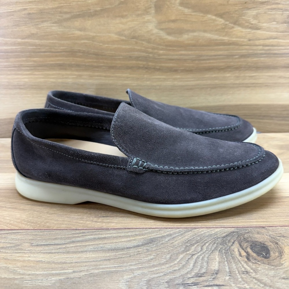 Loro Piana Summer Walk Loafers Womens 9 EU 39 Brown Suede Minimalist Old Money